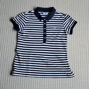 Girl's Lacoste Short Sleeve Striped T-Shirt